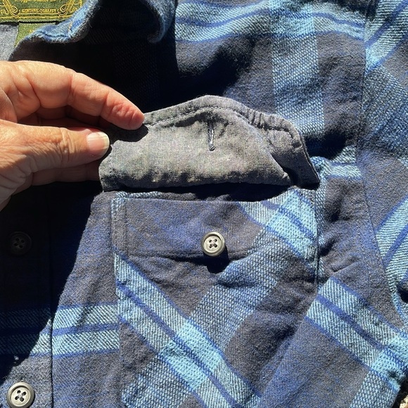 Anchorage Expedition Shacket Flip Cuffs Mens Sz M Flannel‎ Shirt Bluestone, - Picture 16 of 16